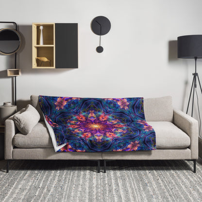 "The Sacred Circle" THROW BLANKET, 50″×60″, Lifestyle