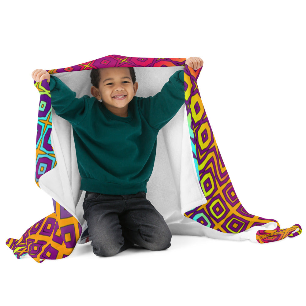 "Peacocking" THROW BLANKET, 50″×60″, Front