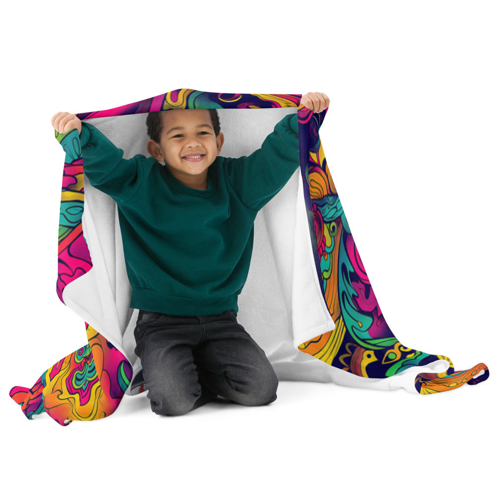 "Totem" THROW BLANKET, 50″×60″, Front