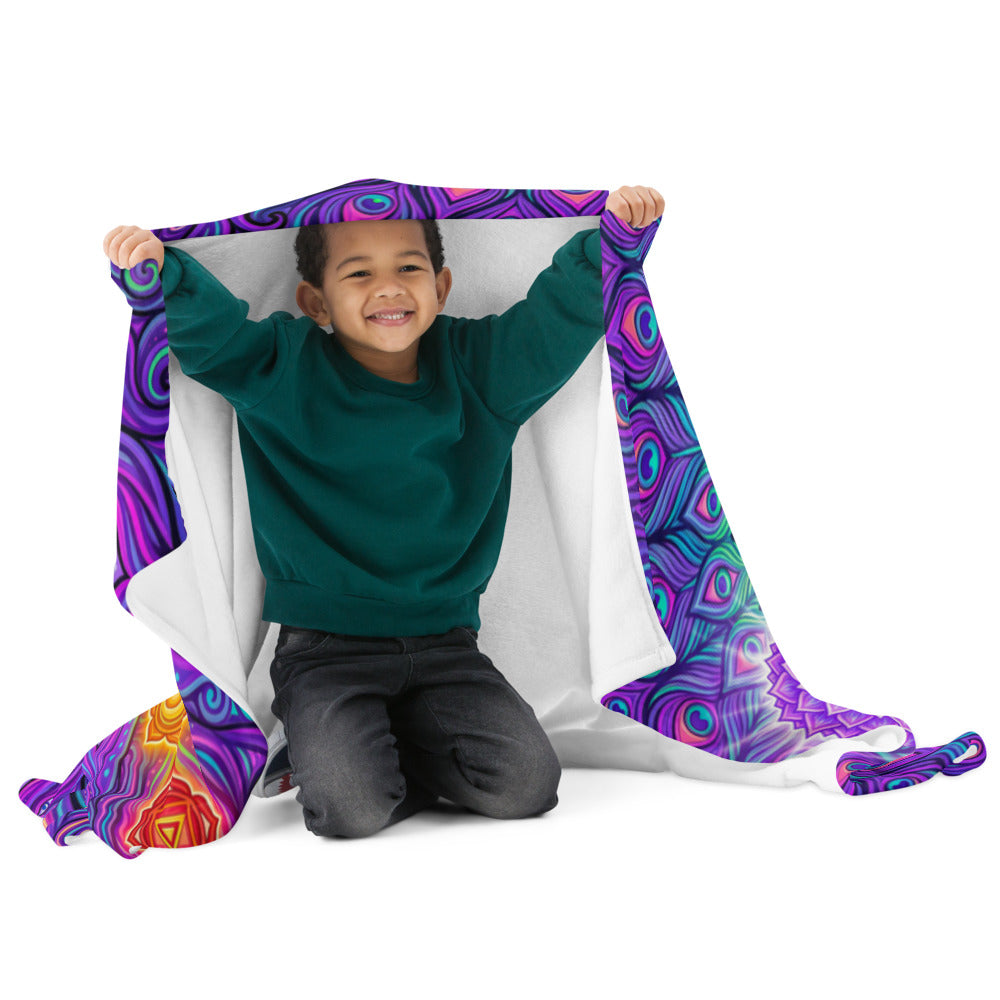 "Shamanic Emanation" THROW BLANKET, 50″×60″, Front