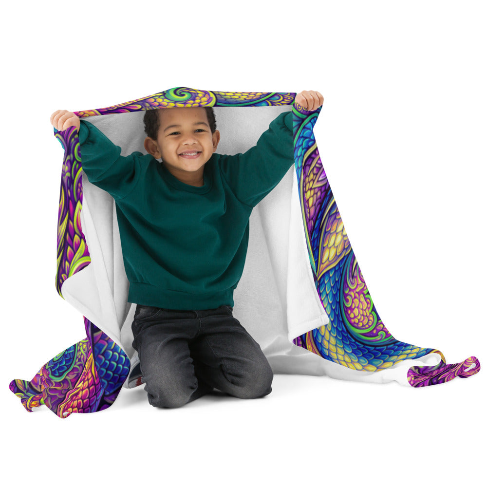 "LovDragons" THROW BLANKET, 50″×60″, Front