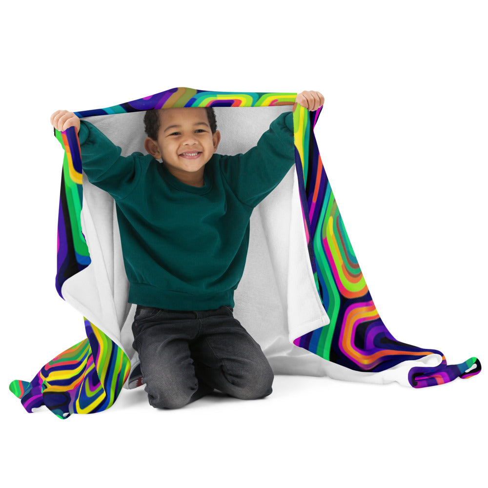 "Tripnotist" THROW BLANKET, 50″×60″, Front