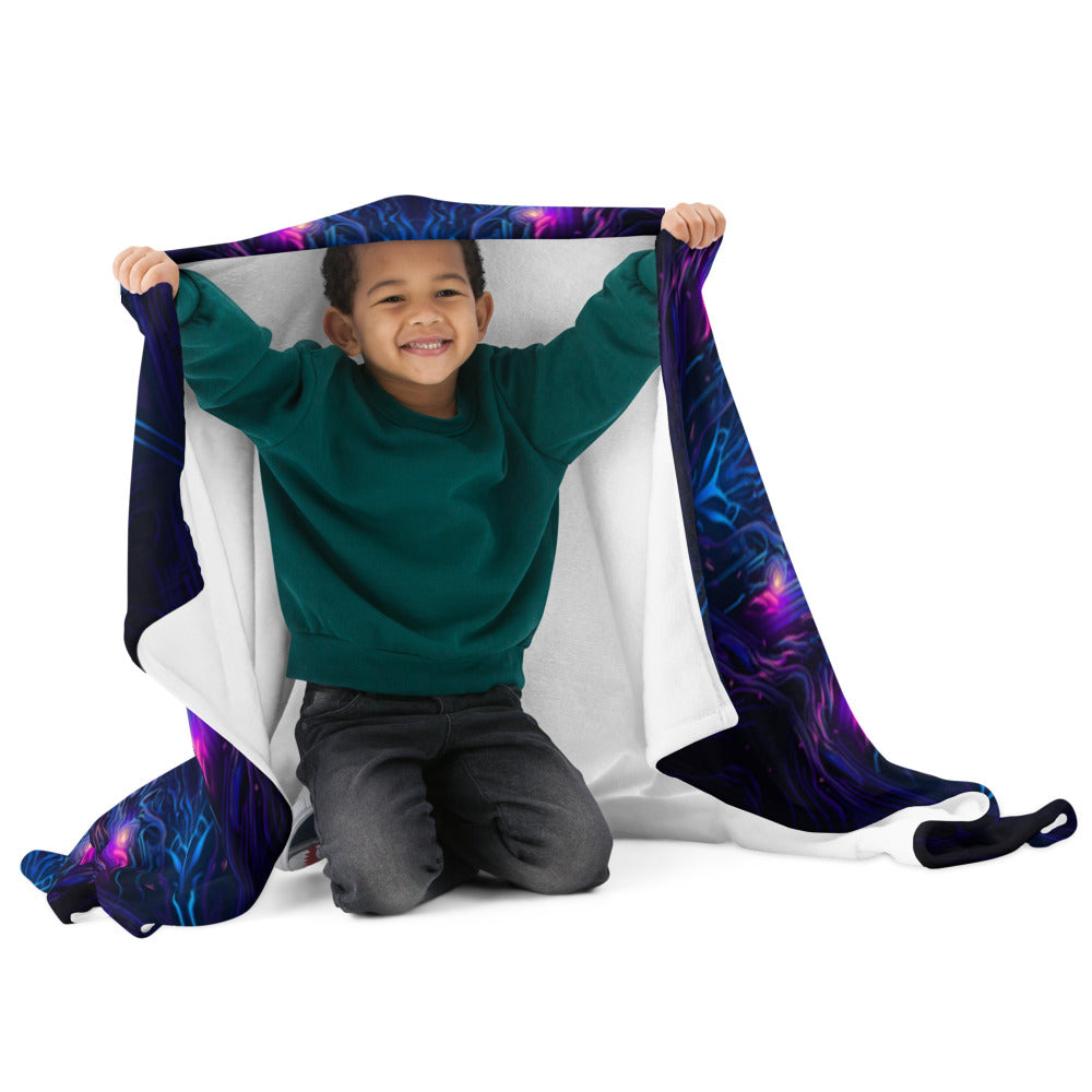 "Twilight Glow Mandala" THROW BLANKET, 50″×60″, Front