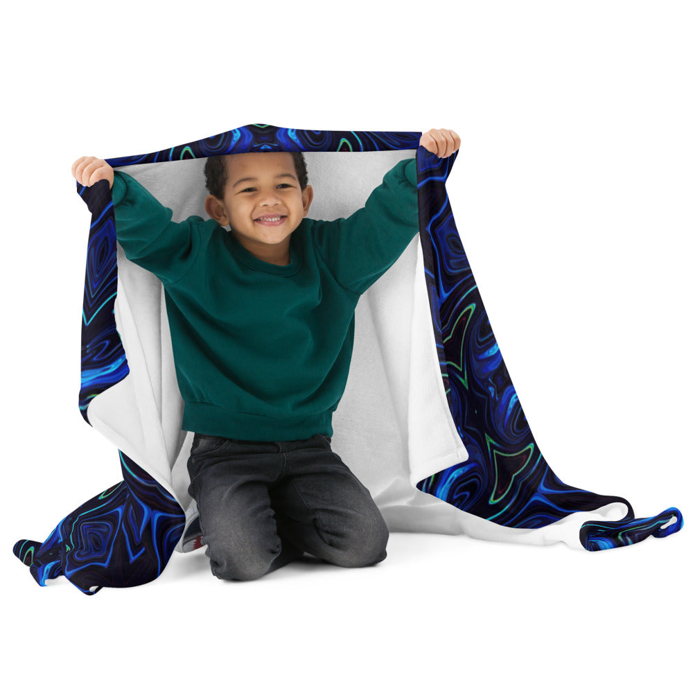 "Liquid Night" THROW BLANKET, 50″×60″, Front