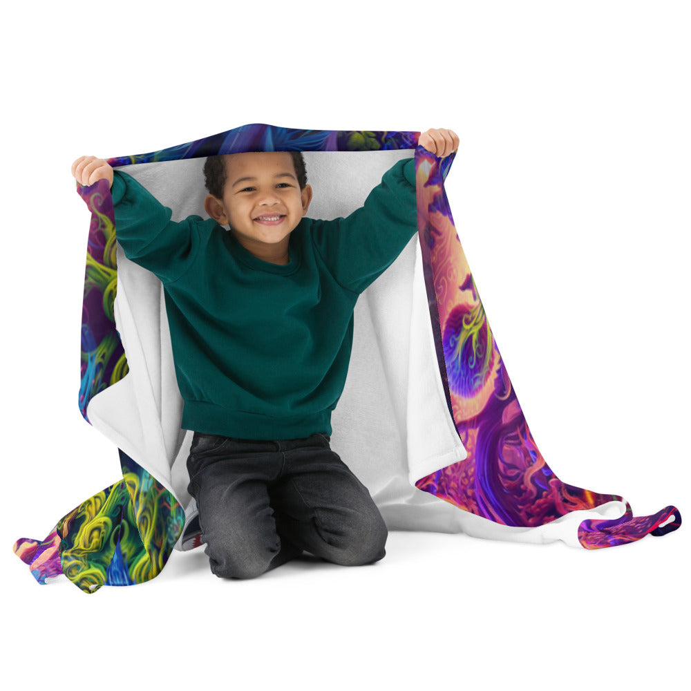 "The Sacred Vine" THROW BLANKET, 50″×60″, Front