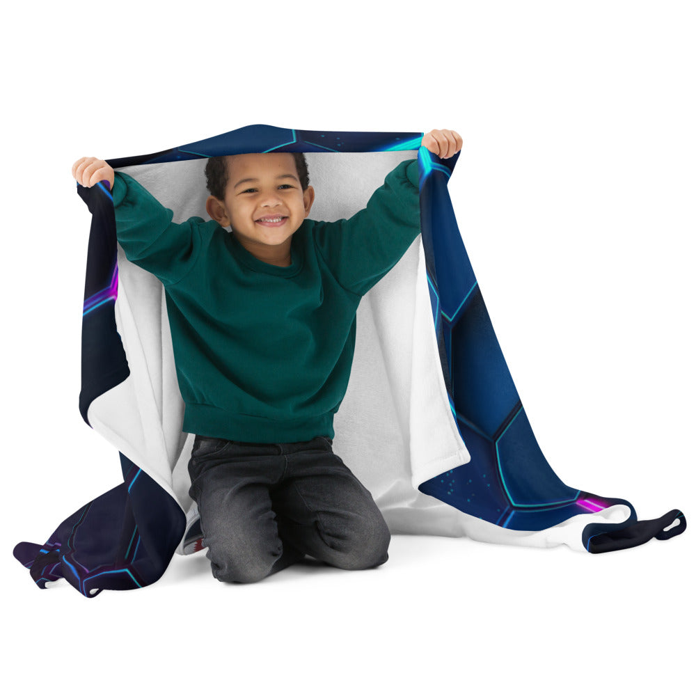 "Dark Honeycomb" THROW BLANKET, 50″×60″, Front