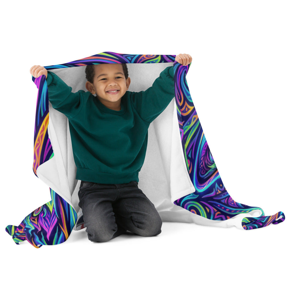 "Watchful Eyes" THROW BLANKET, 50″×60″, Front