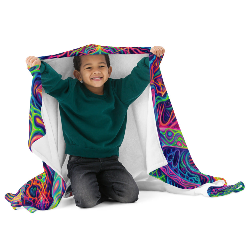 "Oh My Sri Yantra" THROW BLANKET, 50″×60″, Front