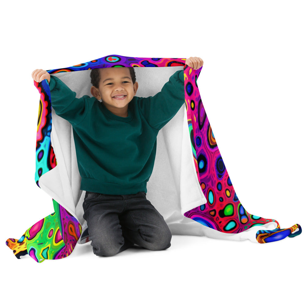 "Psycho Leopard" THROW BLANKET, 50″×60″, Front
