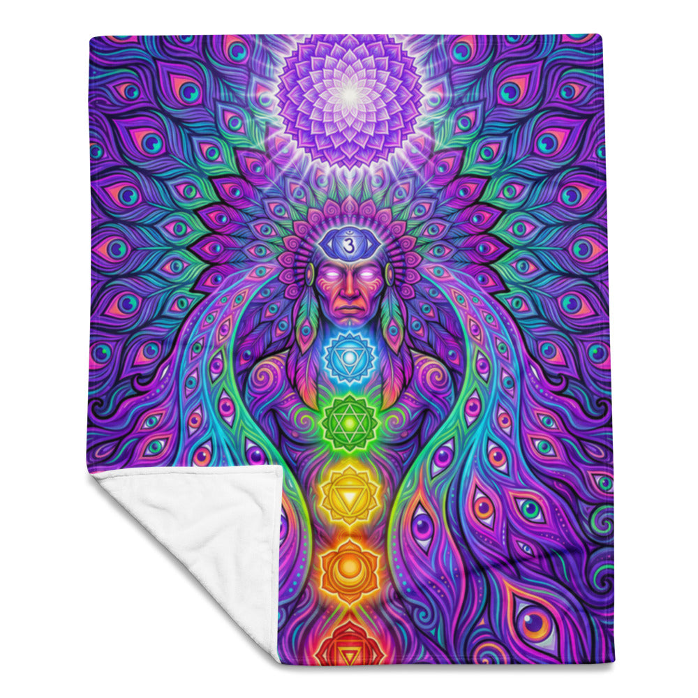 "Shamanic Emanation" THROW BLANKET, 50″×60″, Front