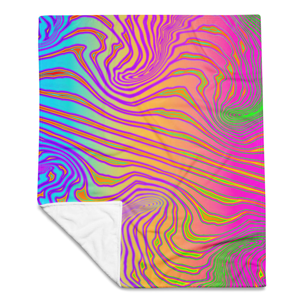 "Neon King" THROW BLANKET, 50″×60″, Front