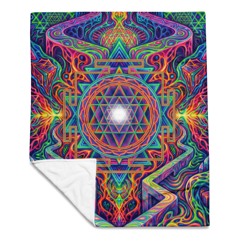 "Oh My Sri Yantra" THROW BLANKET, 50″×60″, Front