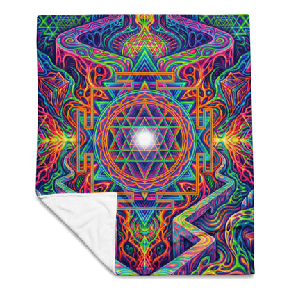 "Oh My Sri Yantra" THROW BLANKET, 50″×60″, Front