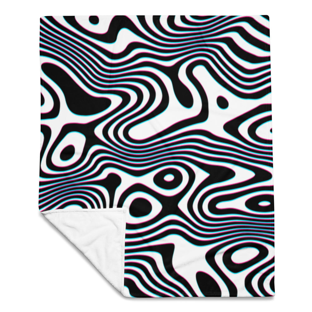 "Wild Cat (White)" THROW BLANKET, 50″×60″, Front