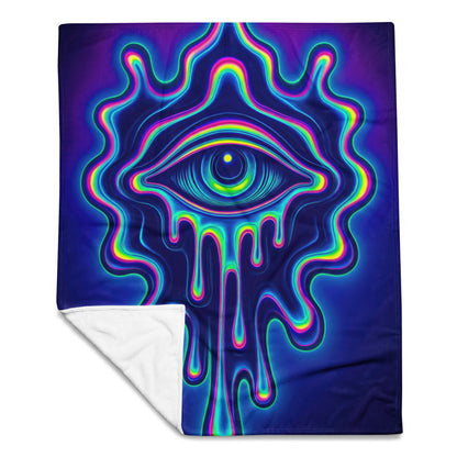 "All Melting Eye" THROW BLANKET, 50″×60″, Front
