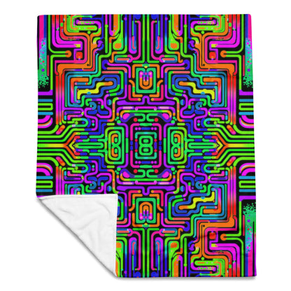 "Borg Rave" THROW BLANKET, 50″×60″, Front