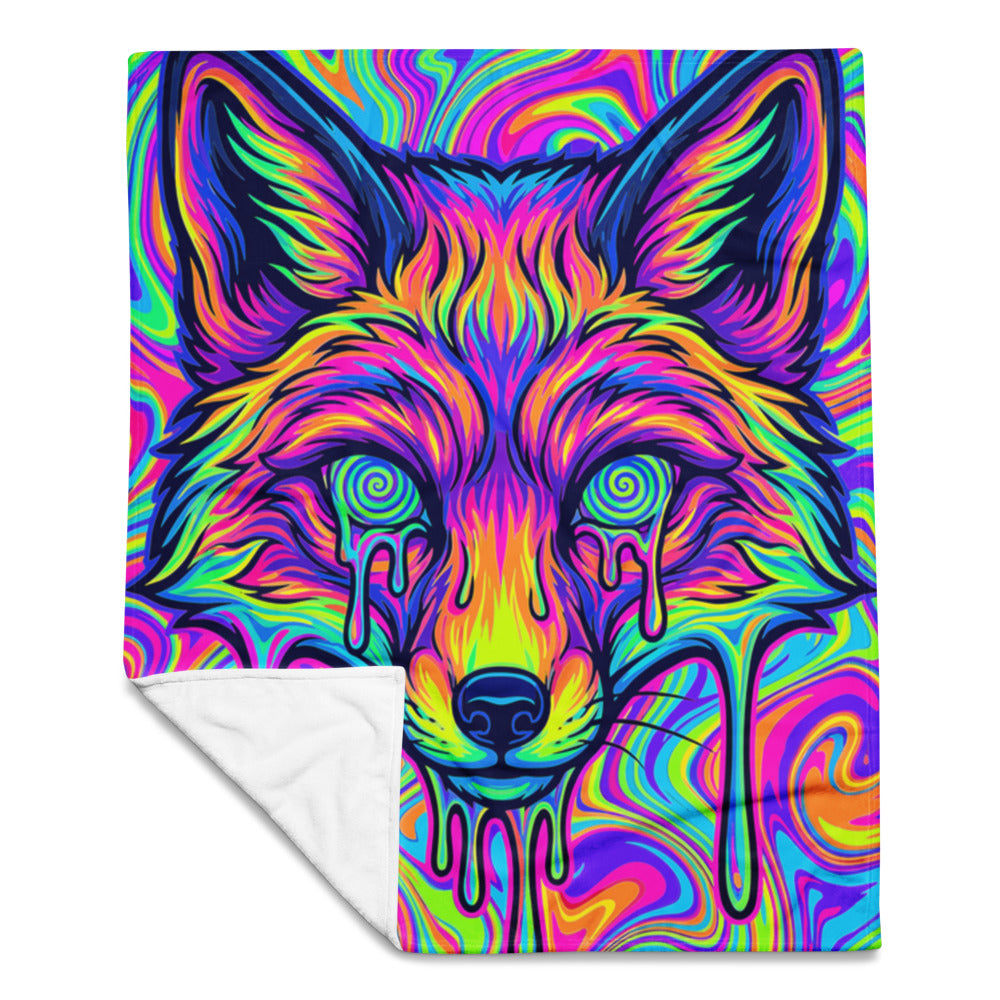 "Fox Hole" THROW BLANKET, 50″×60″, Front