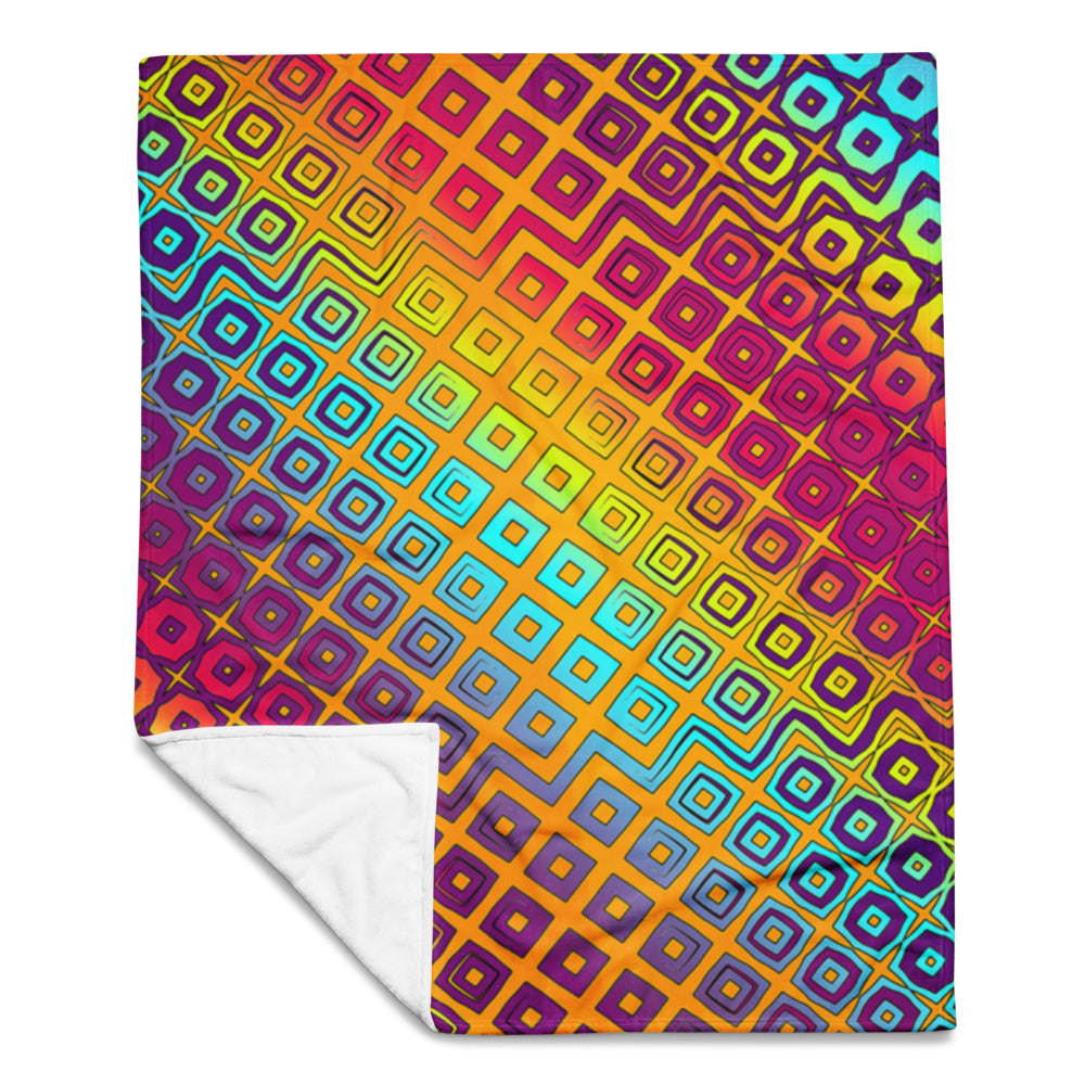 "Peacocking" THROW BLANKET, 50″×60″, Front