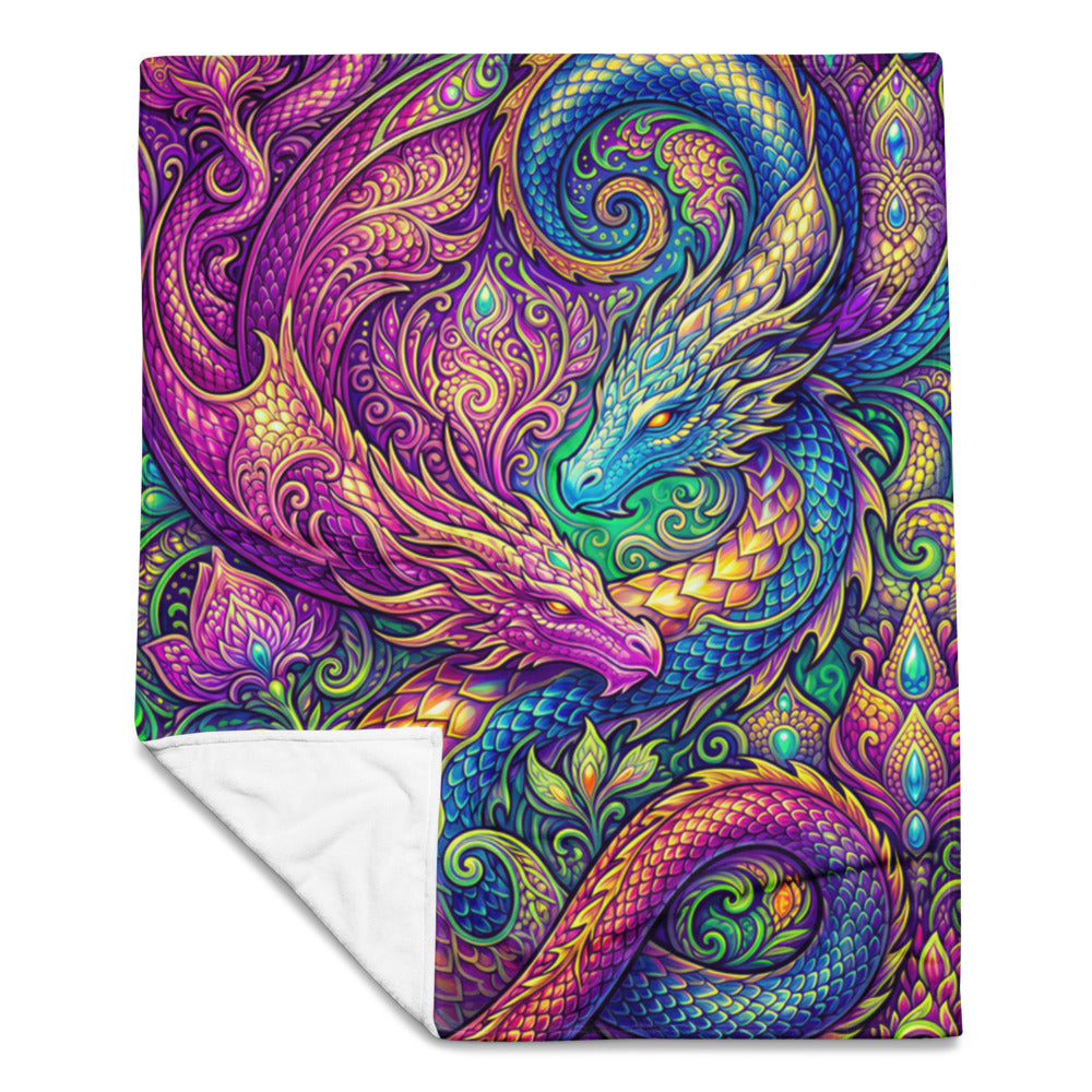"LovDragons" THROW BLANKET, 50″×60″, Front