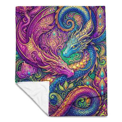 "LovDragons" THROW BLANKET, 50″×60″, Front