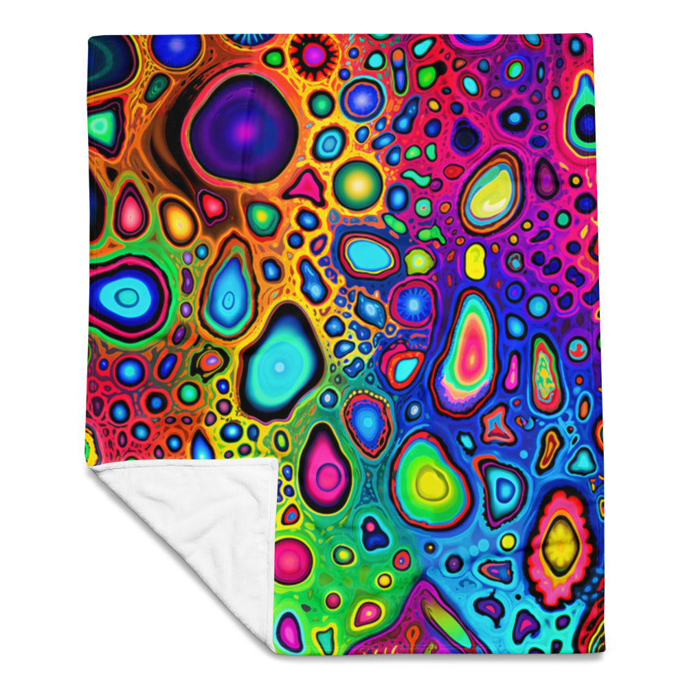 "Psycho Leopard" THROW BLANKET, 50″×60″, Front