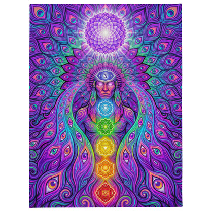 "Shamanic Emanation" THROW BLANKET, 60″×80″, default
