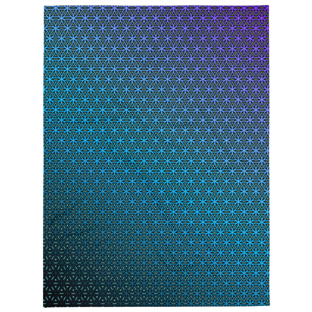 "Blue Flower of Life Pattern" THROW BLANKET, 60″×80″, default