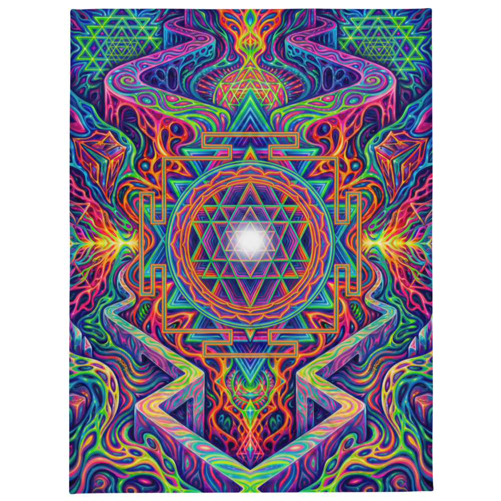 "Oh My Sri Yantra" THROW BLANKET, 60″×80″, default