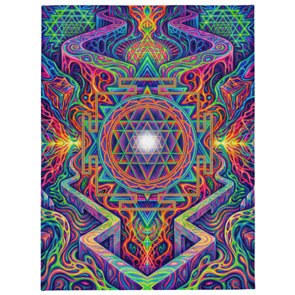 "Oh My Sri Yantra" THROW BLANKET, 60″×80″, default