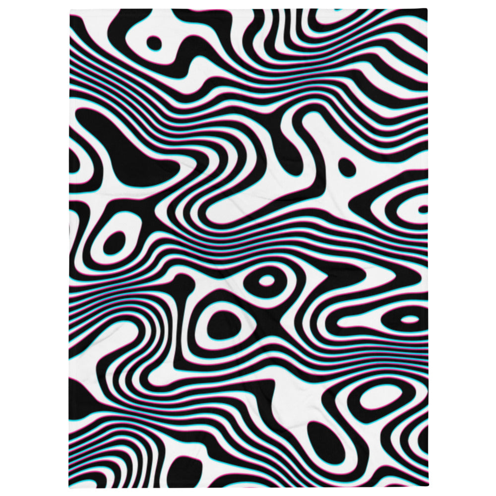 "Wild Cat (White)" THROW BLANKET, 60″×80″, default