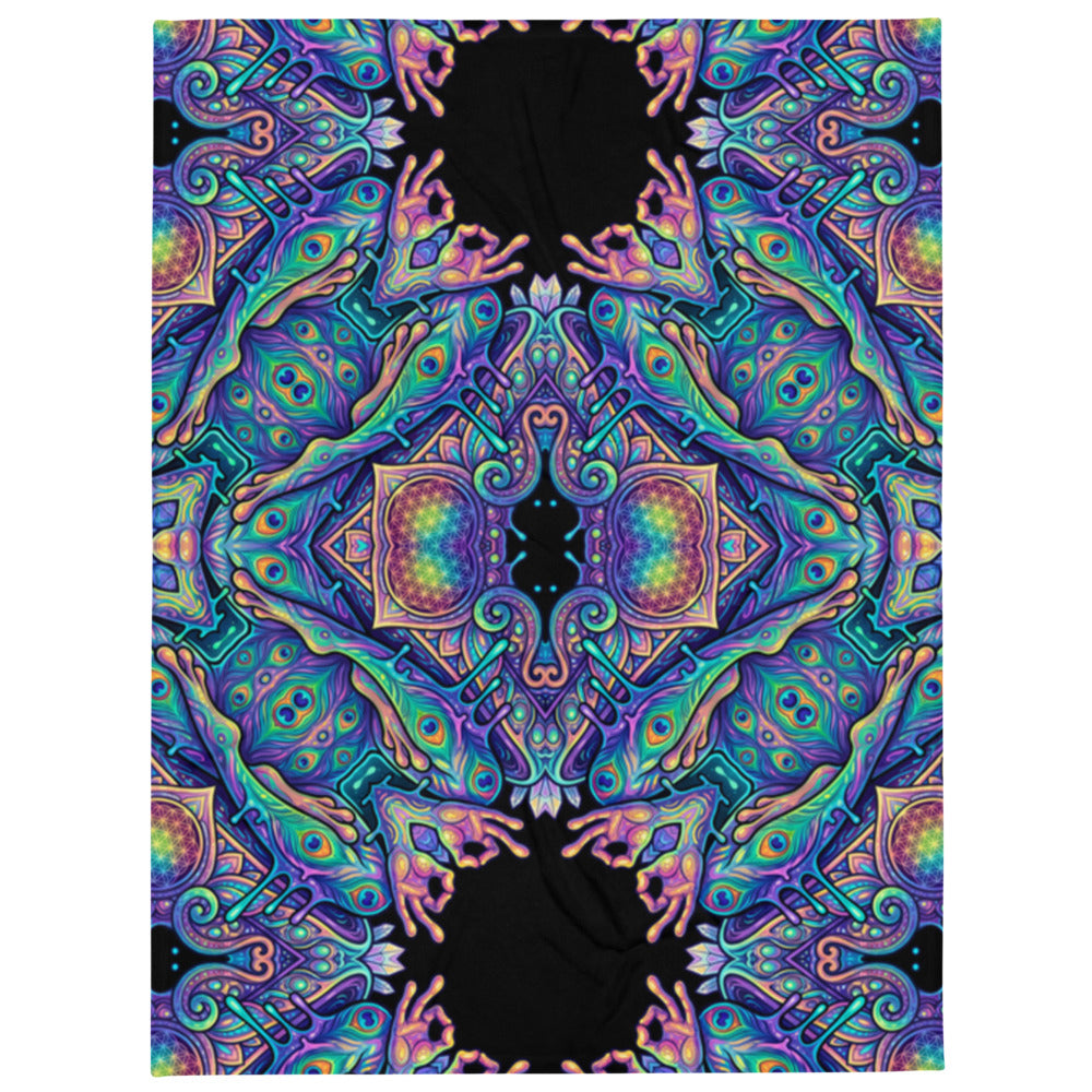 "Higher Pondciousness Mandala" THROW BLANKET, 60″×80″, default