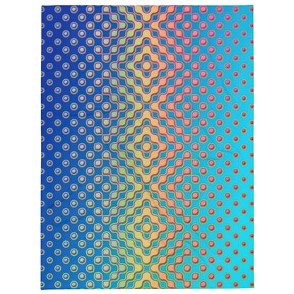 "Morphing Cycles Blue" THROW BLANKET, 60″×80″, default