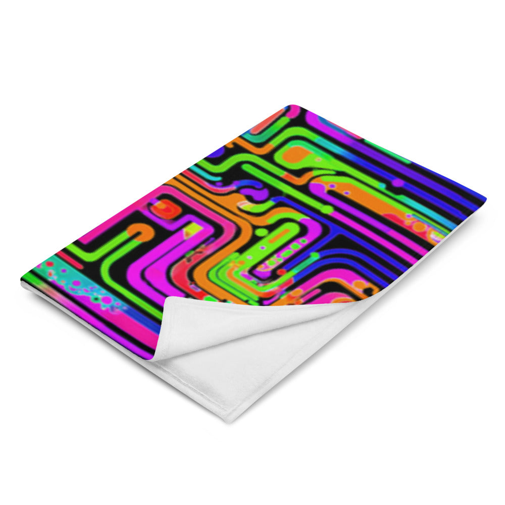 "Borg Rave" THROW BLANKET, 60″×80″, Left Front