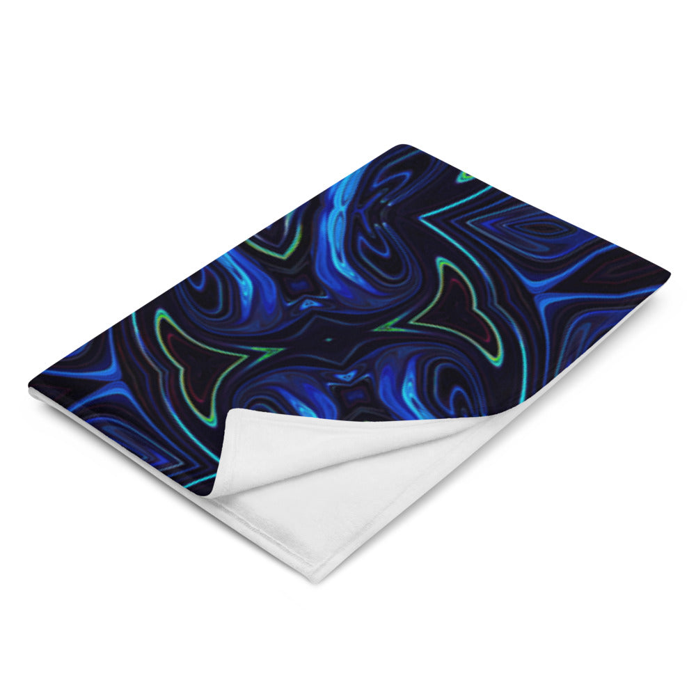 "Liquid Night" THROW BLANKET, 60″×80″, Left Front