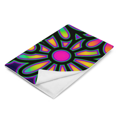 "Mystic Floral Collage" THROW BLANKET, 60″×80″, Left Front