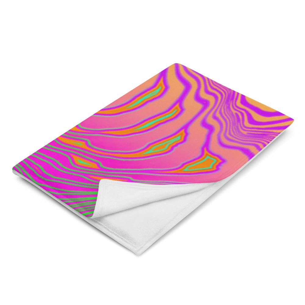 "Neon King" THROW BLANKET, 60″×80″, Left Front