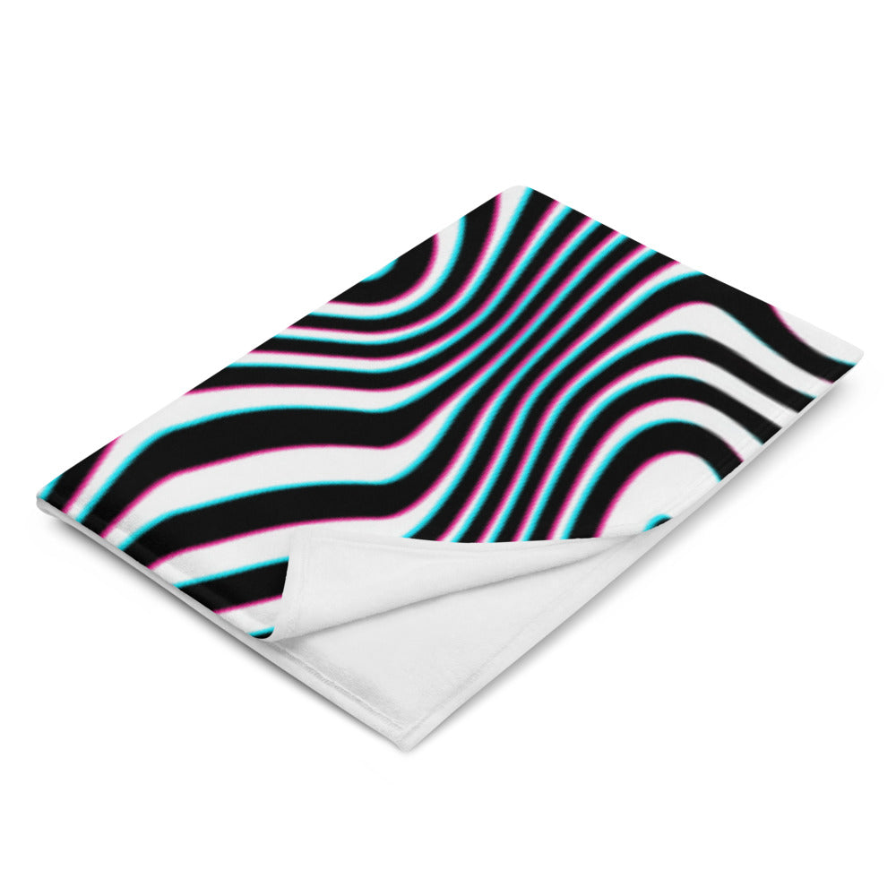 "Wild Cat (White)" THROW BLANKET, 60″×80″, Left Front