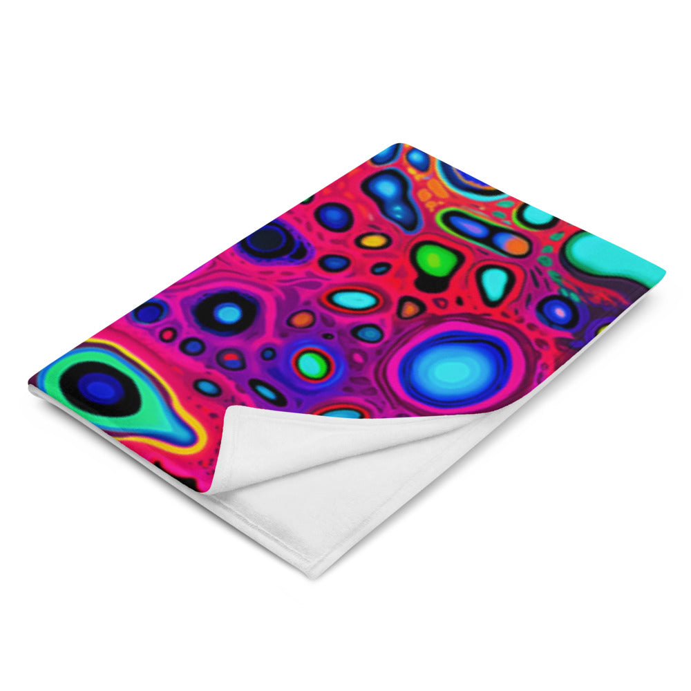 "Psycho Leopard" THROW BLANKET, 60″×80″, Left Front