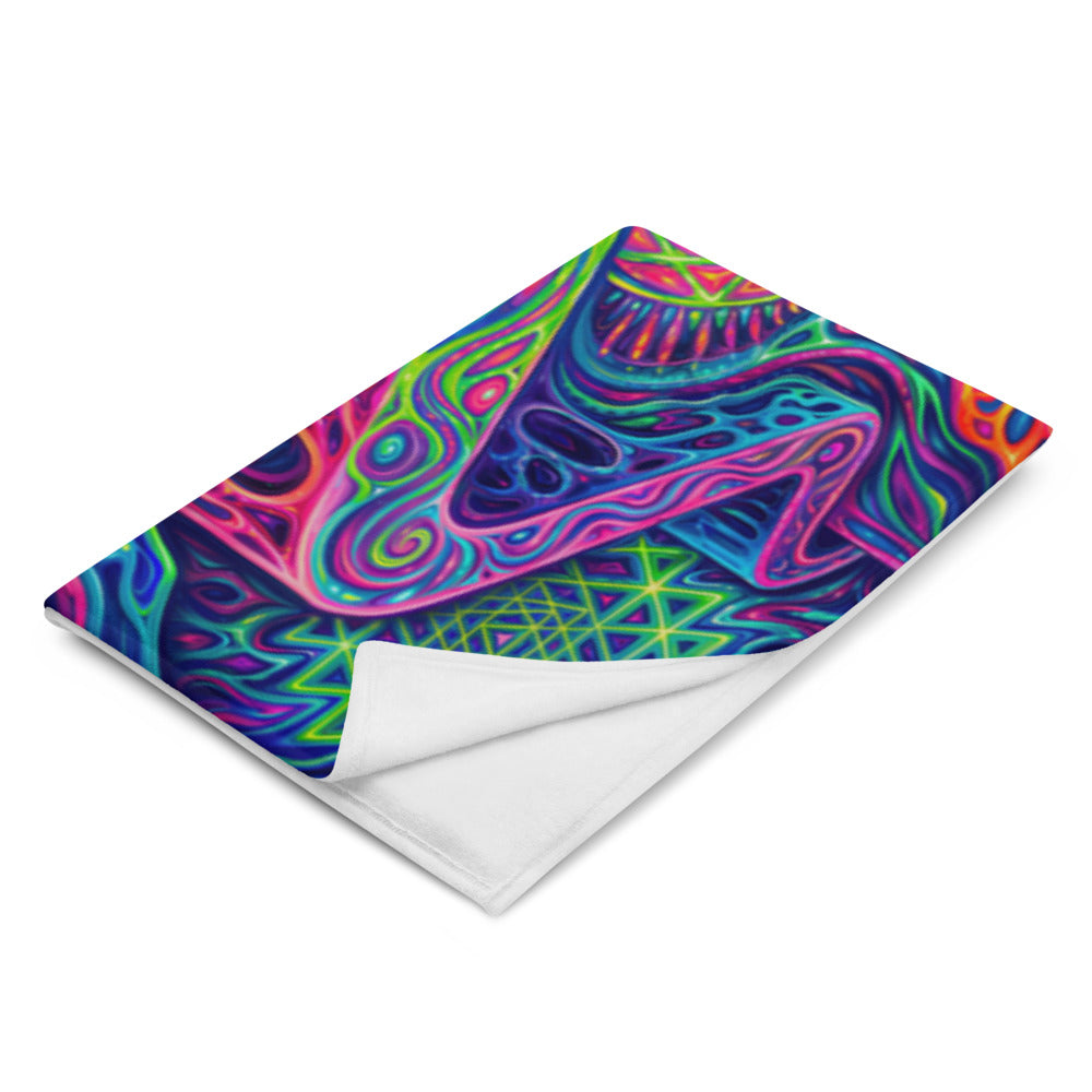 "Oh My Sri Yantra" THROW BLANKET, 60″×80″, Left Front