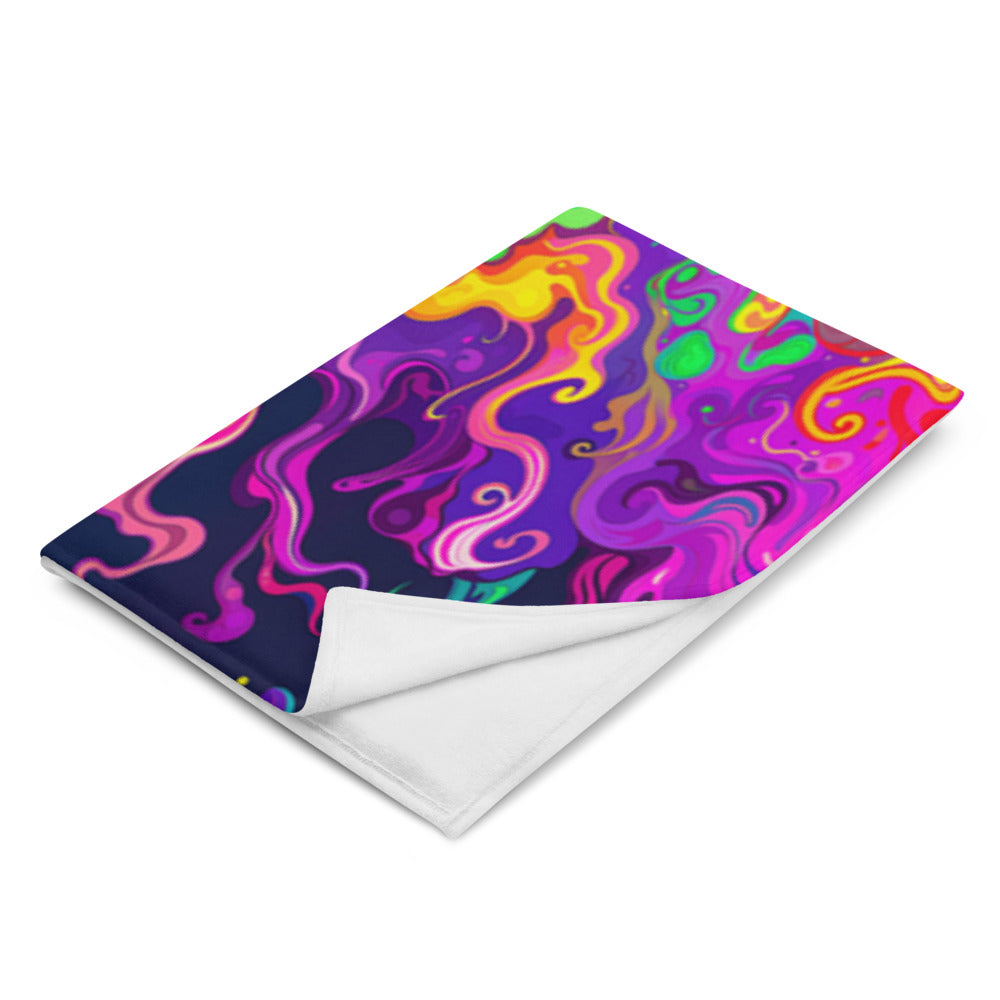 "Mush Tree So Color" THROW BLANKET, 60″×80″, Left Front