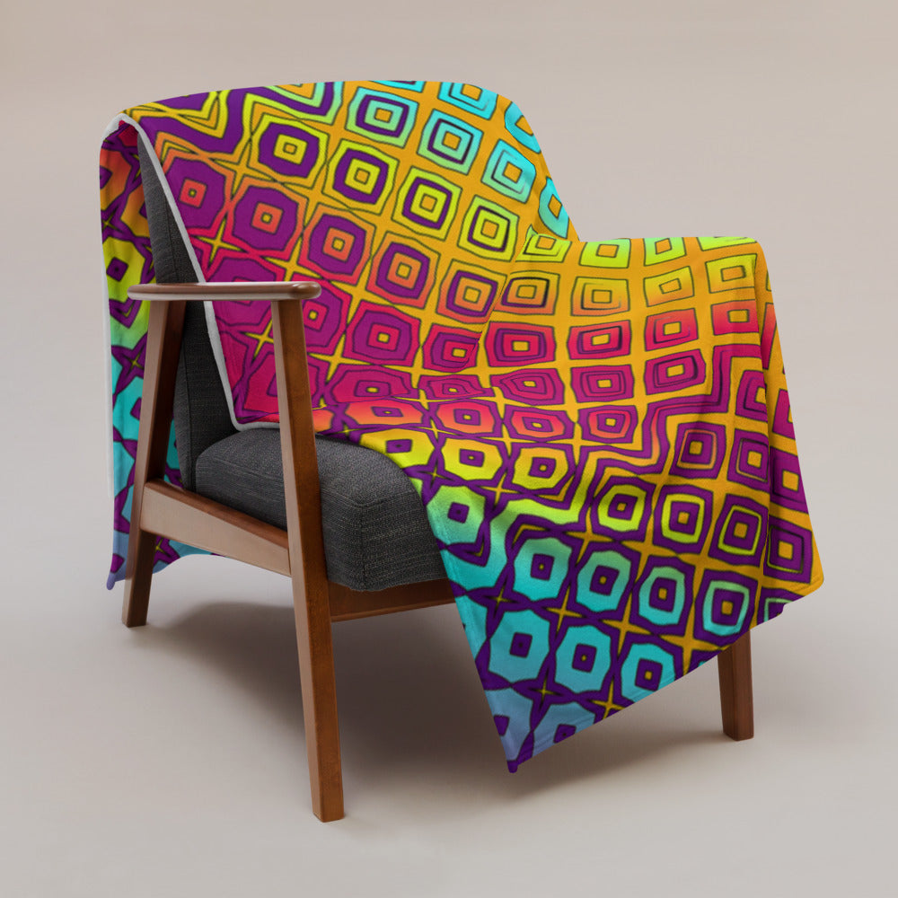 "Peacocking" THROW BLANKET, 60″×80″, Lifestyle