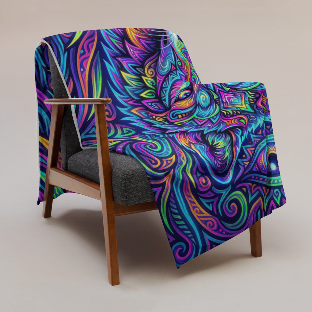 "Watchful Eyes" THROW BLANKET, 60″×80″, Lifestyle