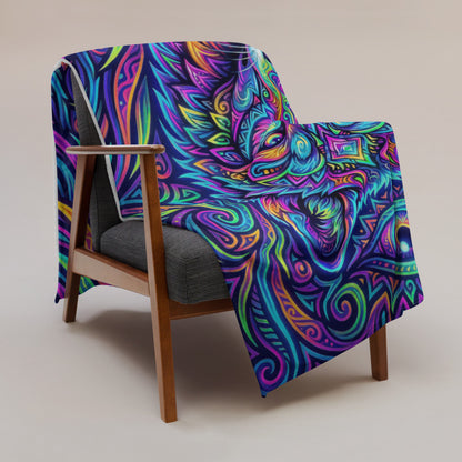 "Watchful Eyes" THROW BLANKET, 60″×80″, Lifestyle