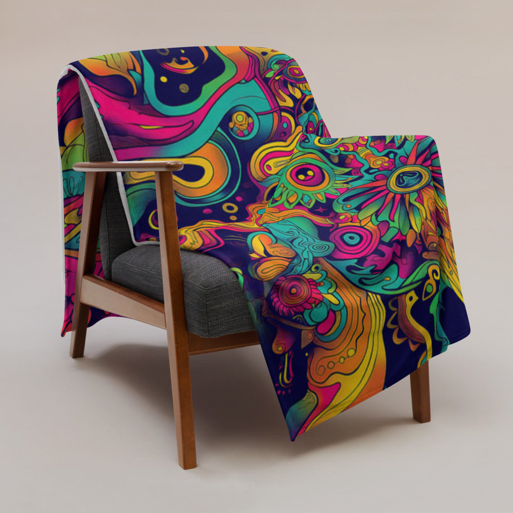 "Totem" THROW BLANKET, 60″×80″, Lifestyle