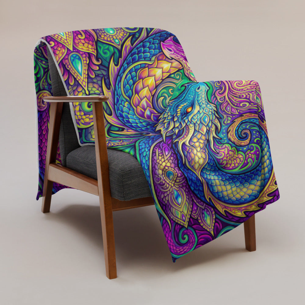 "LovDragons" THROW BLANKET, 60″×80″, Lifestyle