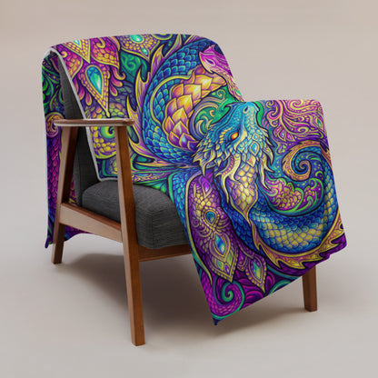 "LovDragons" THROW BLANKET, 60″×80″, Lifestyle