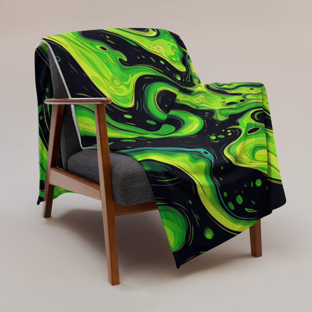 "Slimer" THROW BLANKET, 60″×80″, Lifestyle