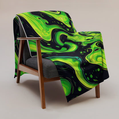 "Slimer" THROW BLANKET, 60″×80″, Lifestyle