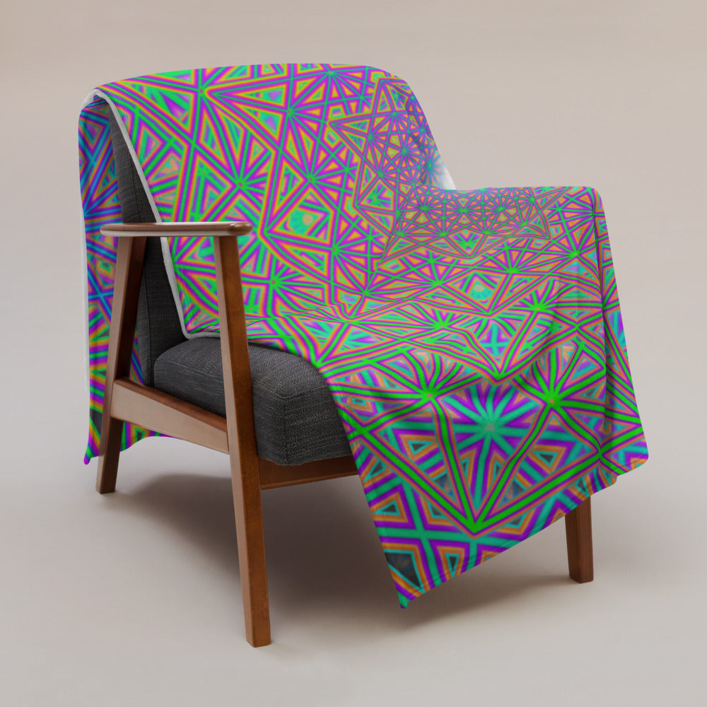 "Flower of Tron" THROW BLANKET, 60″×80″, Lifestyle