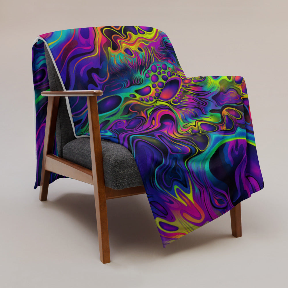 "Still Trippin'" THROW BLANKET, 60″×80″, Lifestyle